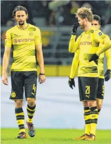  ?? FOTOS: DPA/IMAGO ?? Seit Wochen kann der BVB auf dem Platz nicht liefern.