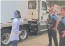  ?? YOUTUBE VIDEO IMAGE FROM ?? An activist criticizes police after a socalled “bait truck” was used in a sting operation on the South Side.