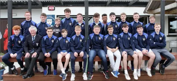  ??  ?? Wexford Wanderers under-17 who received their medals from club president Brian McGonigal on Friday evening. Photo: Ger Hore