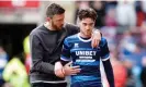  ?? ?? Michael Carrick’s side are guaranteed to finish fourth in the table, with Luton in third. Photograph: Richard Sellers/PA