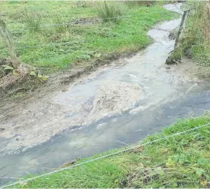  ??  ?? David Benjamin Huw Marks, of Cwrt Farm, Pentrecwrt, in Carmarthen­shire, has been ordered to pay more than £12,000 after “persistent­ly” polluting a river with farm waste.