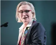  ?? DARRYL DYCK / THE CANADIAN PRESS ?? Minister of Crown-indigenous Relations Carolyn Bennett addresses the AFN general meeting on Thursday.