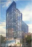  ?? CORDWELL BUENZ ?? Portfolio, a 24-story, 235-unit apartment tower is among several pending area developmen­ts.