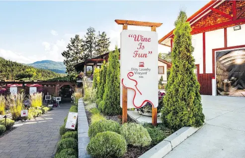  ??  ?? Dirty Laundry winery in Summerland is expected to feel the impact of new rules on grocery store wine sales.