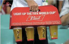  ?? /Stu Forster/Getty Images ?? Official beer: Stocking up for the World Cup has been a huge undertakin­g.