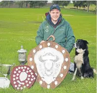  ?? Picture: Sine Robertson. ?? National sheepdog trials champion Wullie Welsh with Jim.