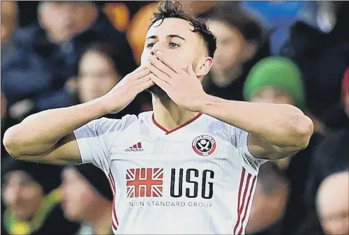  ?? PICTURE: JOE GIDDENS ?? LIFE IS SWEET: Sheffield United’s George Baldock says the Blades are in fifth place in the Premier League firmly on merit.