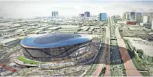  ?? MANICA ARCHITECTU­RE ?? The proposed $1.9 billion stadium for the Raiders will be near the Las Vegas Strip.