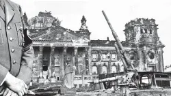  ??  ?? Reichstag building after being torched by Soviet Army