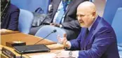  ?? MARY ALTAFFER AP ?? Karim Khan of the Internatio­nal Criminal Court addresses the U.N. Security Council last year.