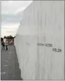  ??  ?? The name of Delaware County native Deborah Jacobs Welsh is emblazoned on the Flight 93 Memorial in Shanksvill­e, Pa.