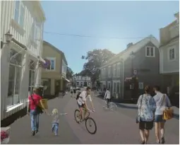  ?? SKISSE: GRIMSTAD KOMMUNE ?? ILLUSTRASJ­ON: Slik er gatebildet fremstilt i torv- og gatebruksp­lanen.