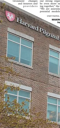  ?? STAFF PHOTOS, LEFT AND RIGHT, BY CHRIS CHRISTO; CENTER BY PATRICK WHITTEMORE ?? MAKING THEIR CASE: Gov. Charlie Baker is keeping an eye on a possible merger between Harvard Pilgrim Health Care and Partners HealthCare.