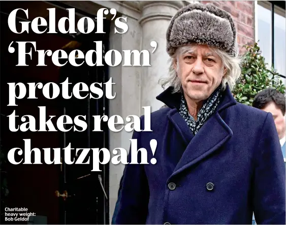  ??  ?? Charitable heavy weight: Bob Geldof