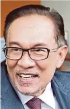  ??  ?? Datuk Seri Anwar Ibrahim