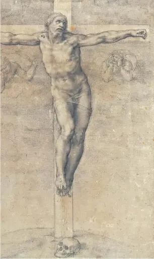  ?? ?? Top drawer: Michelange­lo’s Epifania, left, and Christ on the Cross