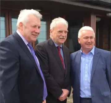  ??  ?? Minister Finnan McGrath TD, with Louth Deputies, Fergus O’Dowd and Declan Breathnach.