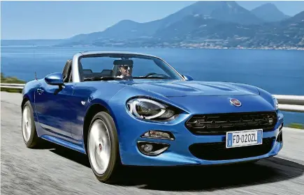  ??  ?? The new Fiat 124 Spider is just like a Mazda MX-5. Only not as good.