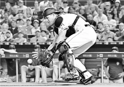  ?? STEVE MITCHELL, USA TODAY SPORTS ?? J.T. Realmuto had a .452 on-base percentage through Sunday, justifying the Marlins’ decision to use their catcher near the top of the batting order, something not many teams do.