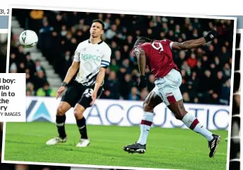  ?? GETTY IMAGES ?? Head boy: Antonio nods in to seal the victory