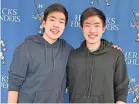  ?? PROVIDED PHOTO ?? Twins Devon, left, and Dylan, right, Lee. The brothers are set to graduate in June from Herricks High School in New York. Devon is valedictor­ian and Dylan is salutatori­an.