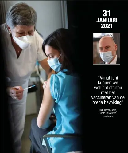  ?? FOTO REUTERS ?? In een aantal ziekenhuiz­en is er nog maar weinig of zelfs geen personeel ingeënt. “Deze week zullen in principe alle vaccinatie­s in de ziekenhuiz­en gestart zijn”, zegt Dirk Ramaekers.