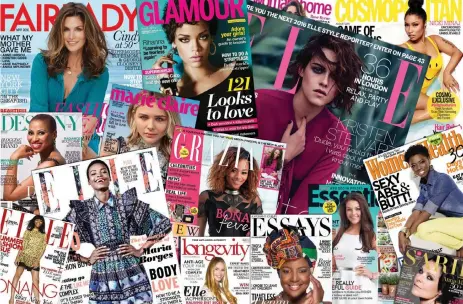  ??  ?? ON THE RACK: Women’s magazine sales in South Africa have been shrinking for at least a decade