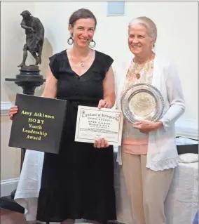  ?? Cat Webb ?? Sara Keys poses with Amy Atkinson, who won an award from the GFWC which was named for her.