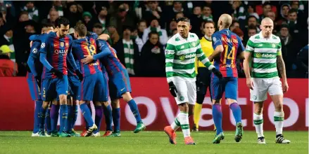  ?? Photograph: SNS ?? Barcelona were just too good, but Celtic did claim three draws in the Champions League