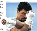  ?? AFP ?? File photo taken on June 22, 2021 shows then-senator Manny Pacquiao training at his gym in General Santos City.