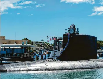  ?? Foto: dpa ?? Die U‰Boot‰Lieferunge­n zur Stärkung des Pazifik‰Militärpak­ts der USA, Großbritan­nien und Australien hat in Europa zu heftigen Reaktionen geführt.