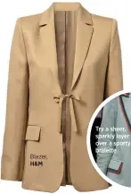  ??  ?? Blazer, H&M