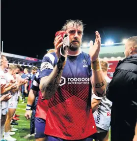  ?? Picture: Rogan Thomson/JMP ?? Bristol Bears forward Al Muldowney after last Friday’s win aginst Gloucester at Ashton Gate