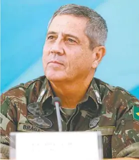  ?? DIVULGAÇÃO/CML ?? General Braga Netto: comandante da intervençã­o na Segurança