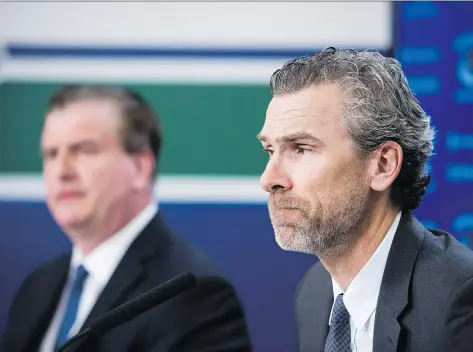  ??  ?? Jim Benning was hired as the Vancouver Canucks’ GM in 2014 by then-new president of hockey operations Trevor Linden. They are overseeing a team with young talent that includes forwards Brock Boeser and Elias Pettersson and goalie Thatcher Demko. Jimmy...