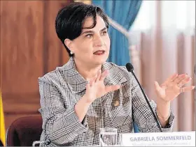  ?? ARCHIVO ?? Funcionari­a. La canciller Gabriela Sommerfeld explicó el intercambi­o.