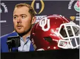  ?? CURTIS COMPTON / CCOMPTON@AJC.COM ?? Oklahoma coach Lincoln Riley needs to win Saturday’s rematch with Texas for any shot at a CFP berth.