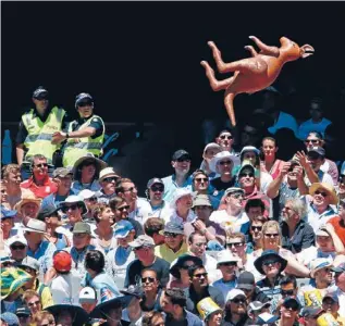  ?? Photo: REUTERS ?? Boing, boing: Australian fans celebrate an Ashes cricket test victory against England, but they won’t be smiling if the Australian dollar and housing market don’t turn positive this year.