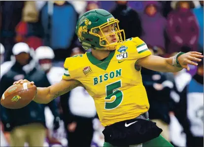  ?? SAM HODDE — THE ASSOCIATED PRESS ?? NFL draft prospect Trey Lance was 17-0 as a starting quarterbac­k for North Dakota State, where he passed for 30 TDs and rushed for 18.