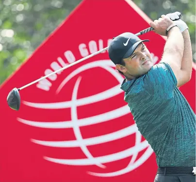  ??  ?? BLEMISH-FREE: Patrick Reed, who finished the round eight-under-par, in action in Shanghai yesterday