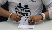  ?? PICTURE: AP ?? Votes cast in the general election are counted in Islington in London, just after the polls closed on Thursday.