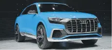  ??  ?? The 2018 Audi Q8 will have “groundbrea­king drive system technology.”