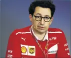  ??  ?? Binotto has replaced Arrivabene