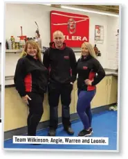  ??  ?? Team Wilkinson: Angie, Warren and Leonie.