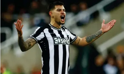  ?? ?? Bruno Guimarães has a £100m release clause in his Newcastle contract. Photograph: Lee Smith/Action Images/Reuters