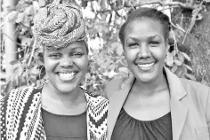  ??  ?? Kenyan publisher Angela Wachuka (Right) and author Wanjiru Koinange pose for a photo on August 2, 2018 in Nairobi.