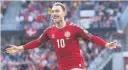  ??  ?? SPURRED ON Denmark star Eriksen