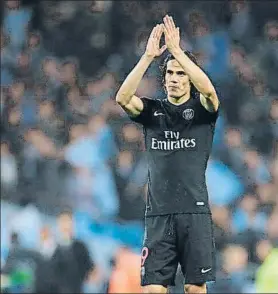  ?? FOTO: AGENCIAS ?? Edinson Cavani sigue confiando en que el PSG dé luz verde a su salida