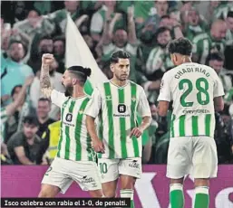  ?? ?? Isco celebra con rabia el 1-0, de penalti.