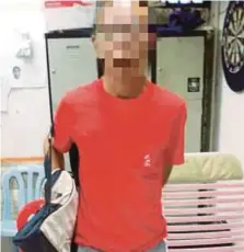  ??  ?? ‘Alvin Chow’ ditahan polis di pusat beli-belah Plaza Pudu, Kuala Lumpur, semalam.